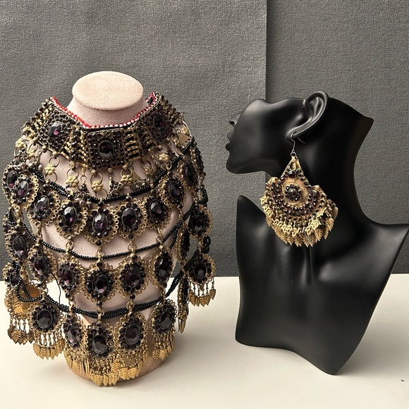 Afghan Jewelry Set (purple)